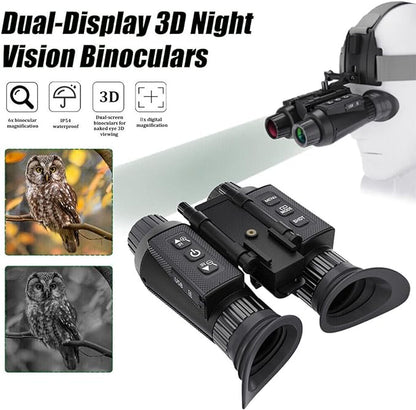 FYY NV1830 Night Vision Goggles 3D/4K Digital Helmet-Mounted Binoculars