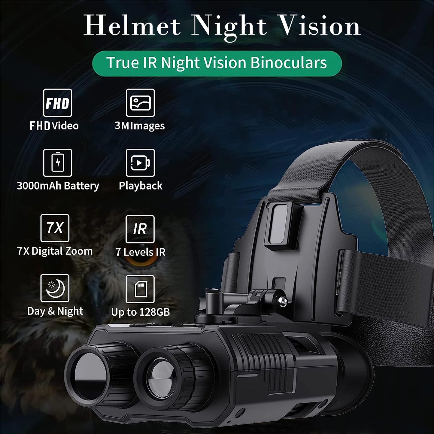 FYY NV800 Naked eye 3D head wearable Helmet Mounted night vision