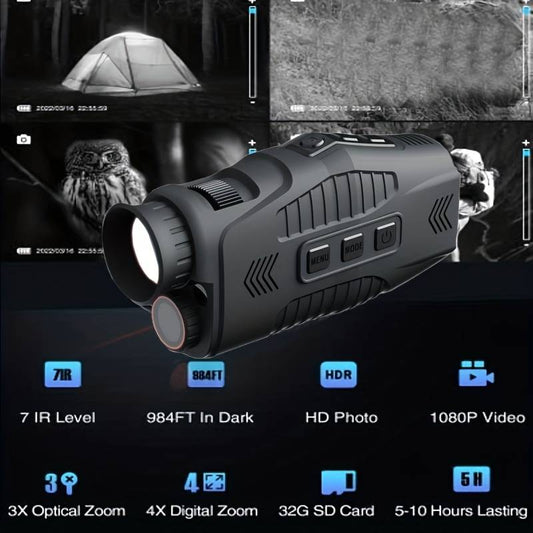 FYY NV1100 Monocular Night Vision with Infrared & Video Recording