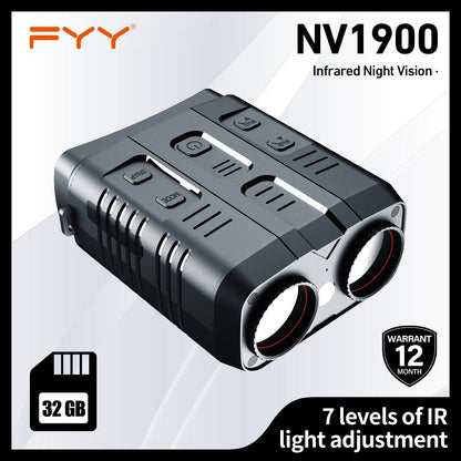 FYY NV1900 Infrared Night Vision 3'' Large Screen View Up to 984ft